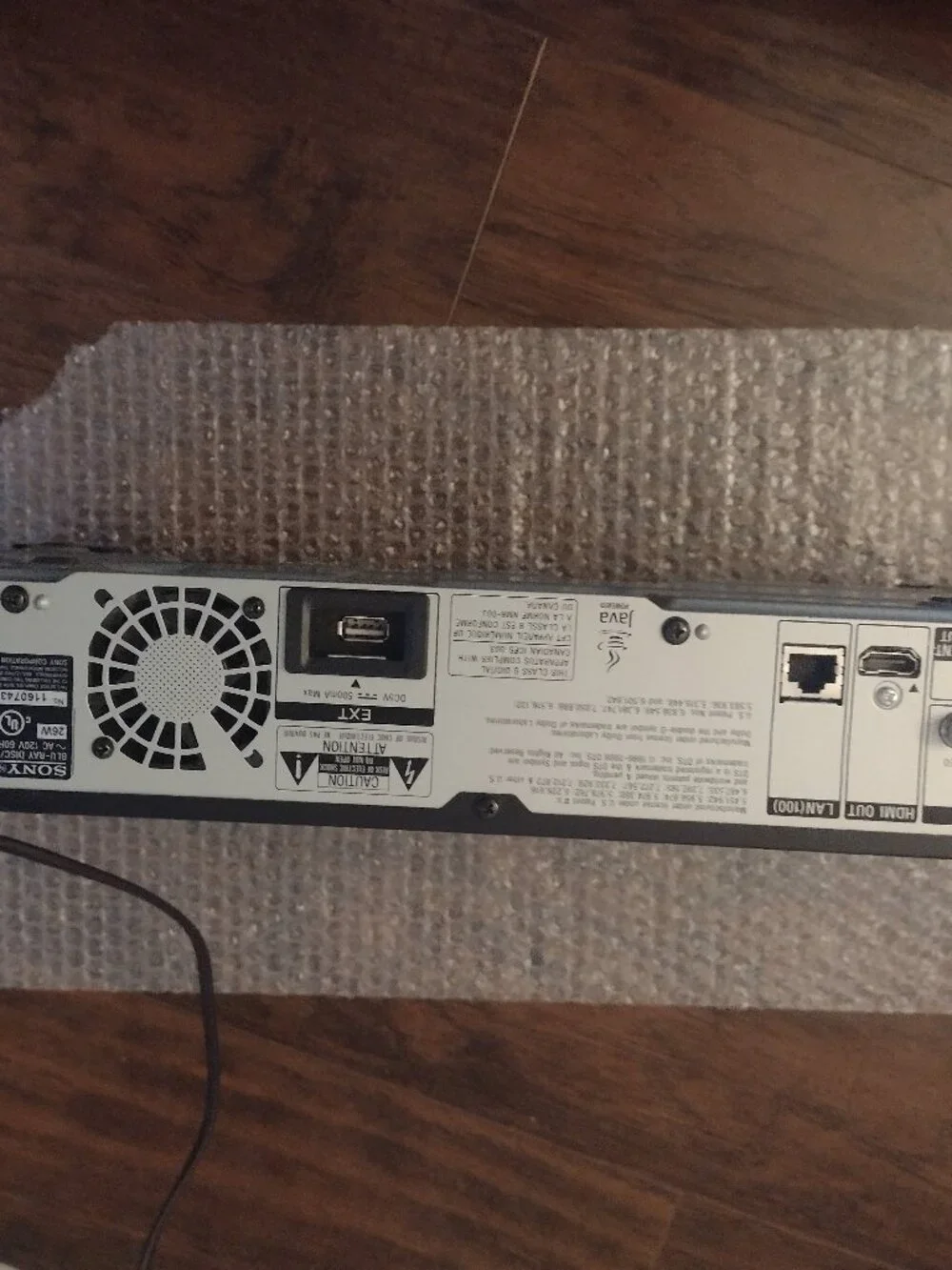 Sony Blu Ray DVD disc player Avchd HDMI N460 1160743 model